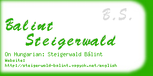 balint steigerwald business card