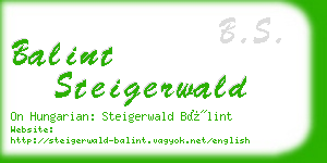 balint steigerwald business card